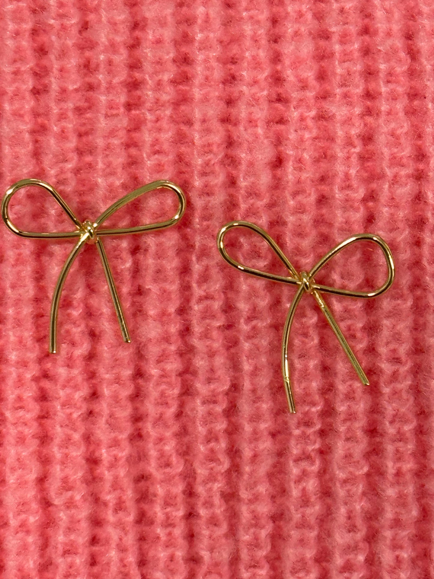 Gold Bow Earrings